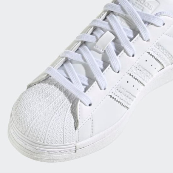 Adidas Superstar Originals Classic Shell-toe Cloud White Green Size 6 - Picture 8 of 15